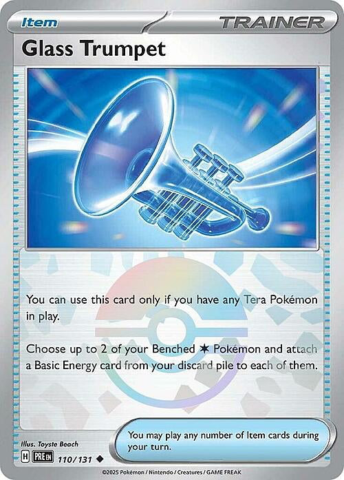Prismatic Evolutions Glass Trumpet #110/131 Pokéball